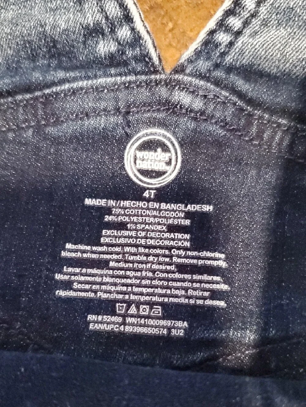 wonder nation Medium Wash Denim Overalls for Kids